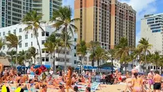 Fort Lauderdale Beach 4K - Spring Break 2025 - Miami 4K - Las Olas Beach - 4K HDR Travel Vlog