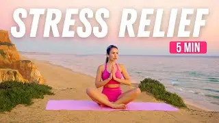 5 MIN YOGA FOR BUSY MORNINGS ☀️ No Talking - Stress Relief Effect