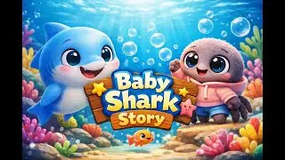 🦈 Baby Shark & Baby Spider Friend 🕷️ | Cute Kids Ocean Story 🌊
