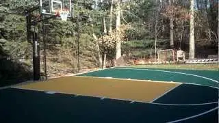 Naturescape Basketball Court, Landscape, Wall, Patio in Norfolk, MA