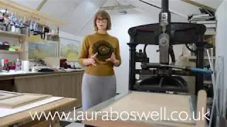 Reduction Lino with Laura Ep 17, Reduction Lino Cut: accurate registration on my Albion press