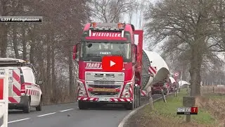 Schwertransport steckt in der Falle
