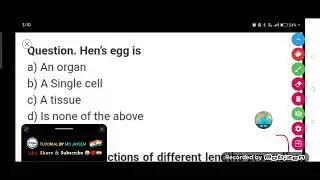 Hen's egg is :-  (a) An organ  (b) A Single cell  (c) A tissue