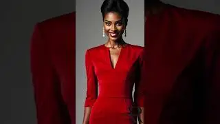 The AUDRAY red fitted sheath dress