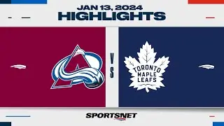 NHL Highlights | Avalanche vs. Maple Leafs - January 13, 2024