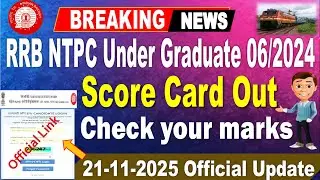 RRB NTPC Under graduate Score Card Link Out | Official Update for all by #SRINIVASMech