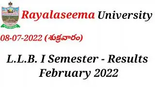 Rayalaseema university | L.L.B. 1st sem results 2022