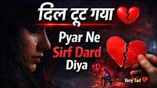 Dil Toot Gaya 💔 Pyar Ne Sirf Dard Diya | Very Sad Shayari | broken heart 💔 