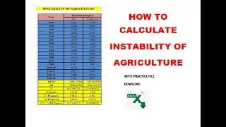 AGRICULTURE OF INSTABILITY