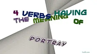 portray - 5 verbs synonym of portray (sentence examples)