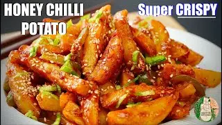 Honey Chilli Potato 🔥 Best crispy starter recipe ✅ 😍
