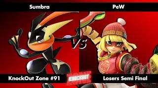KnockOut Zone #91 - SSBU Losers Semi Final - Sumbra (Greninja) vs PeW (Min Min)