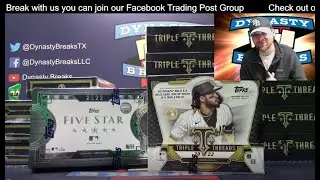 Набор из 17 бейсбольных карточек Topps Triple Threads и Five Star 2022 года, 2 упаковки по 3 штук...