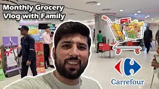 Monthly Grocery Vlog with Family | Carrefour Giga Mall | Ali Uncut Vlogs