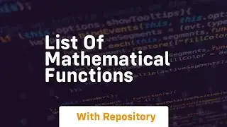 list of mathematical functions
