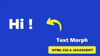 Text Morph HTML CSS & JavaScript | Typing effect CSS| Text Animation Design