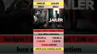 jailer vs coolie movie box office collection 1 day | coolie collection 🔥#jailer #coolie