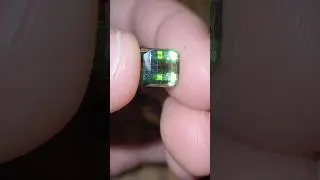4.65ct Pixel Cut Peridot w/ Ludwigite Inclusions from @fineartgems #shorts #peridot #gems #jewels