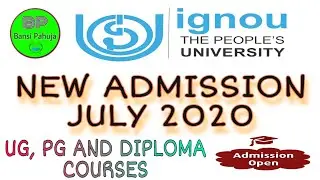 IGNOU NEW ADMISSION 2020