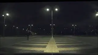Haren reflective permeable pavement with smart city lighting.