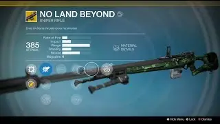 Destiny 1 No Land Beyond Exotic sniper rifle drop + weapon test