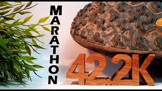 DIY Wooden 42.2K  running Marathon trophy
