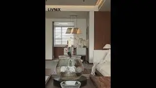 Mid-Century Living Room in Brown Tones | Simple Luxury & Floral Accents by LiVNiX