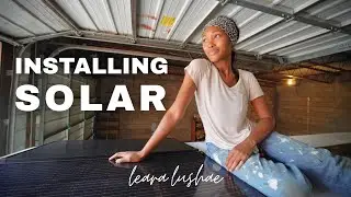 shuttle bus build // EP 57 // installing my solar setup + painting the roof! ✨