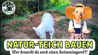 Naturteich selber bauen (Teil 1) 🌱 Vom Aushub bis zur Folie | DIY Biotop im Garten