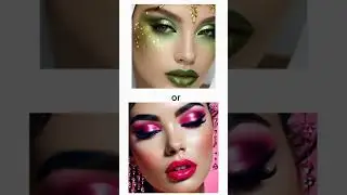 Green vs hot pink #fashion #vs #makeup #princess #love #youtubeshorts