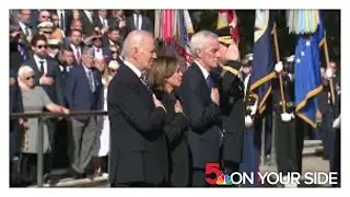 President Biden, Vice President Harris take part in a Veteran's Day wreath laying ceremony