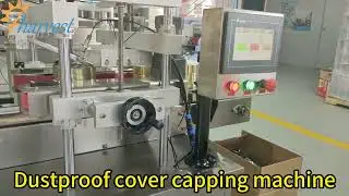 Automatic tin can dust proof plastic lid snap capper capping machine