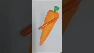 How to draw a realistic carrot 🥕  #shortvideo #shortsfeed #carrot drawing #trendingshorts
