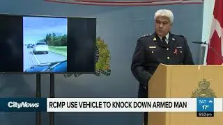 RCMP use police vehicle to take down armed man