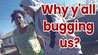 Unhinged Girlfriend Intervenes to Rescue Boyfriend from Cops&mdash;Instant Karma