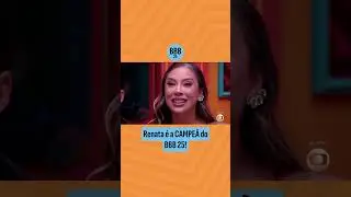 BBB 25: Quem venceu? RENATA &eacute; a GRANDE CAMPE&Atilde; do BBB 25