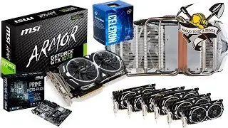 Новая Ферма на 6 MSI GeForce GTX 1070 8Gb ARMOR и 8 GPU Asus Prime H270 Plus