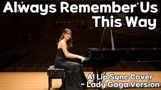 Always Remember Us This Way | AI Lip Sync Tribute at the Piano #LadyGagaCover #emotionalballad
