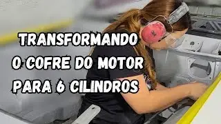 #EP45 TRANSFORMANDO O COFRE DO MOTOR DO OPALA PARA RECEBER O 6 CILINDROS