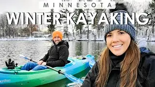WINTER KAYAKING in Minnesota | We saw RIVER OTTERS!