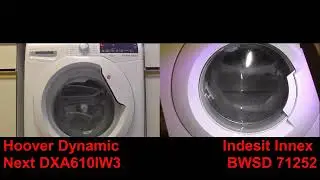 Hoover Dynamic Next DXA610IW3 vs Indesit Innex BWSD 71252 Spin cycle spin race