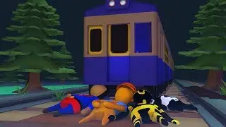 MIS AMIGOS DE PLASTILINA TROLL SON ATRAPADOS POR TREN