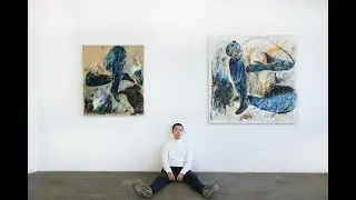 Buwei in the studio｜ contemporary painter & printmaker