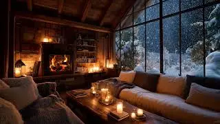 Cozy Fireplace Soft Piano Music  Relaxing Winter Ambience for Deep Sleep, Focus