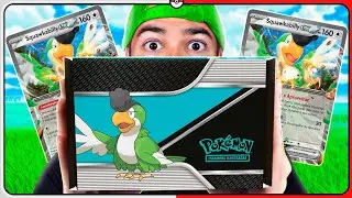 Kit com CARTA POK&Eacute;MON TCG RARA GARANTIDA!!!!! (FERRAMENTAS de TREINADOR do SQUAWKABILLY EX)