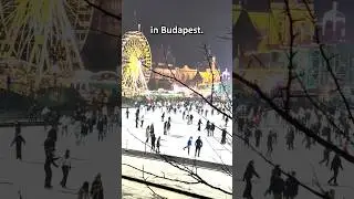 Magie hivernale &agrave; la patinoire de Budapest #budapest #voyage #hongrie
