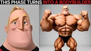 Mr Incredible Becoming Uncanny meme (This phase turns into a bodybuilder) | 30+ phases