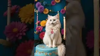 🎉 Adorable Birthday Cat Celebration #cat #cutecat #happybirthday #viralvideo #catsinging