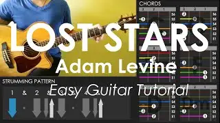 Lost Stars - Adam Levine (Begin Again OST) - Easy Guitar Tutorial (No Capo)