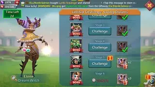 Lords mobile limited challenge Dream witch stage 5 Auto | saving Dreams stage 5 | Eloise stage 5